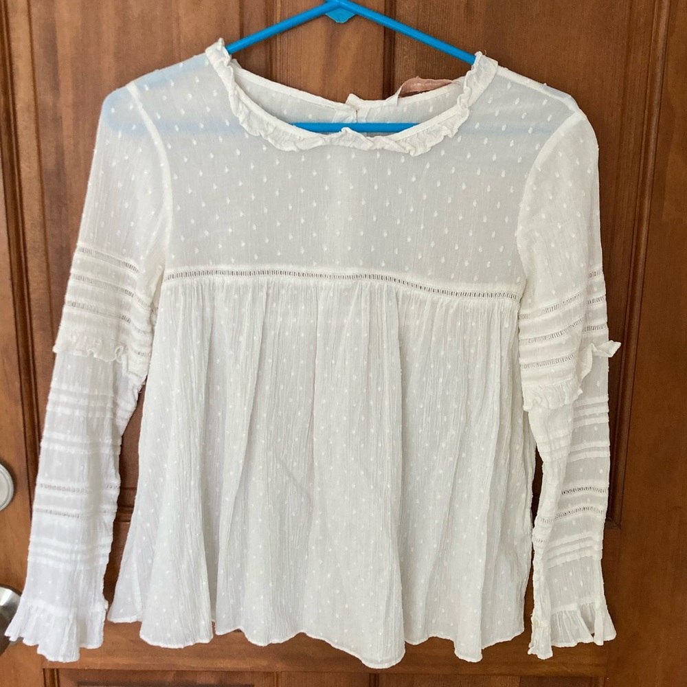 Zara Trafaluc Collection White Blouse sz XS